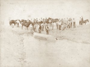La apertura de la desembocadura del río Waipu, finales de 1880 de New Zealander Photographer